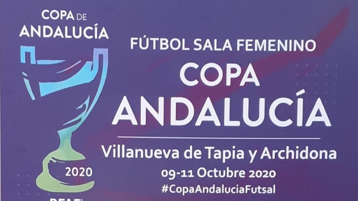 Cartel de la Copa de Andalucía en tierras malagueñas.