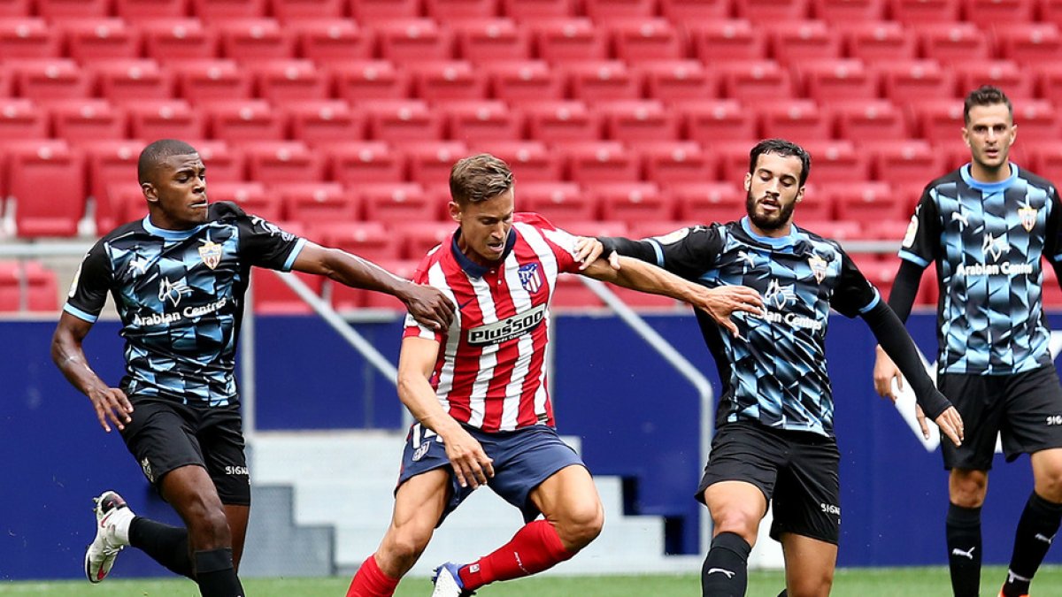 Akieme se estrenó como jugador del Almería.