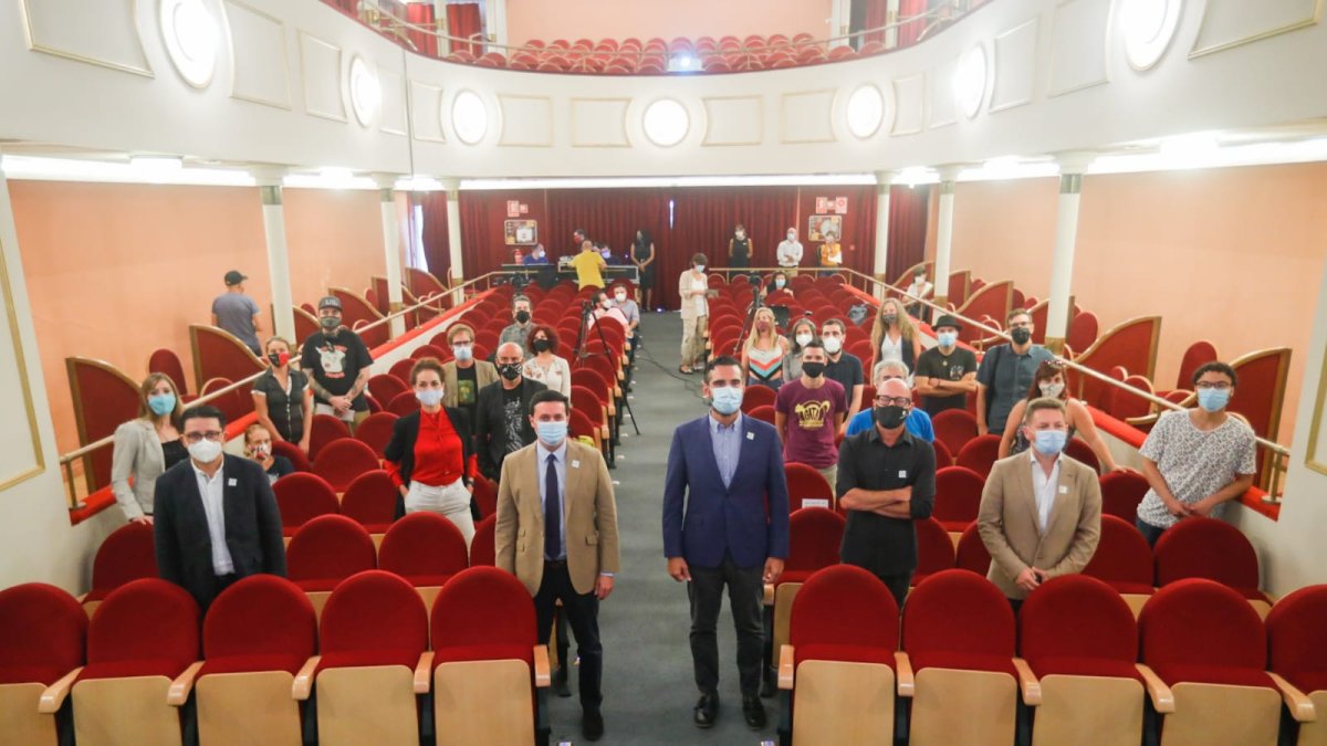 Presentación del programa, esta mañana en el Teatro Apolo.