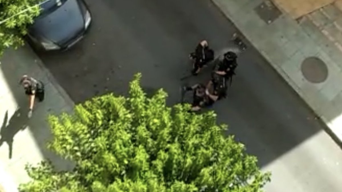 Imagen grabada por los vecinos durante el incidente.