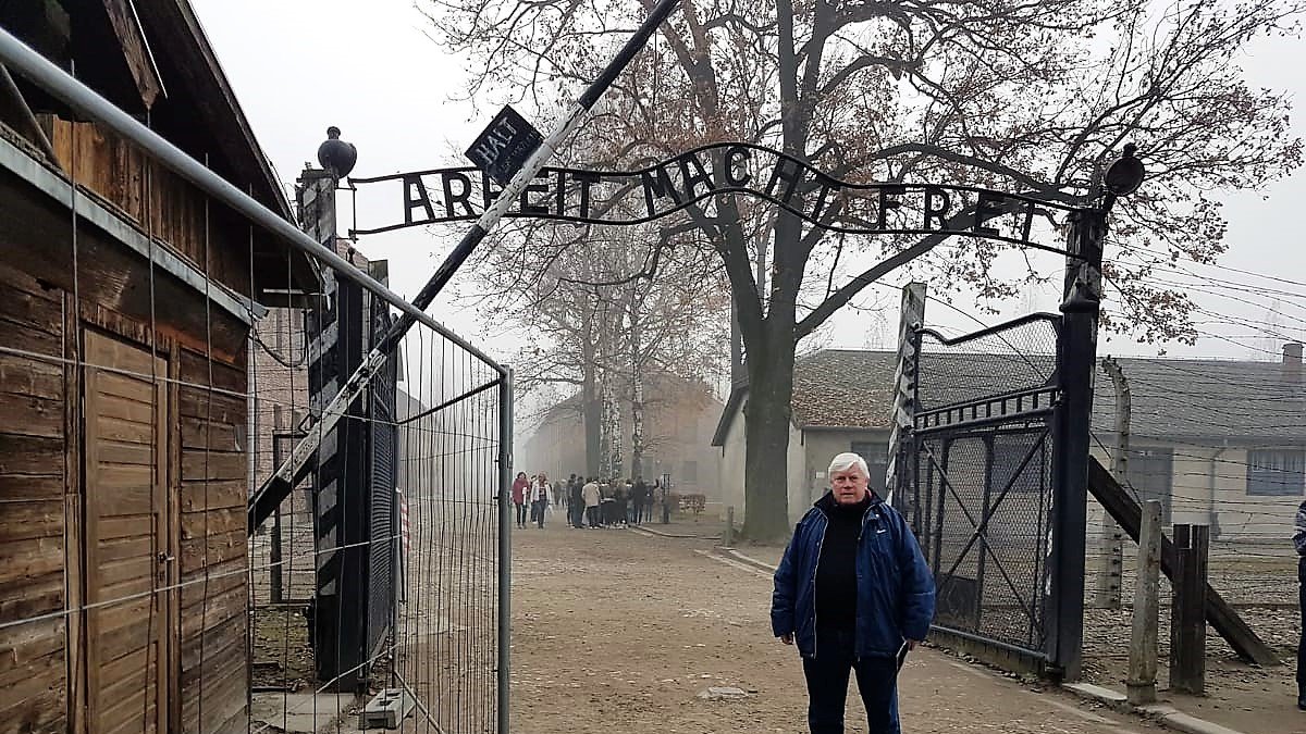 Pepe Sedano en el campo de concentración de Auschwitz
