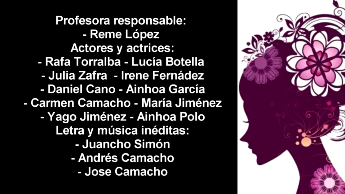 Créditos del equipo del CEIP Indalo implicado en el audiovisual.