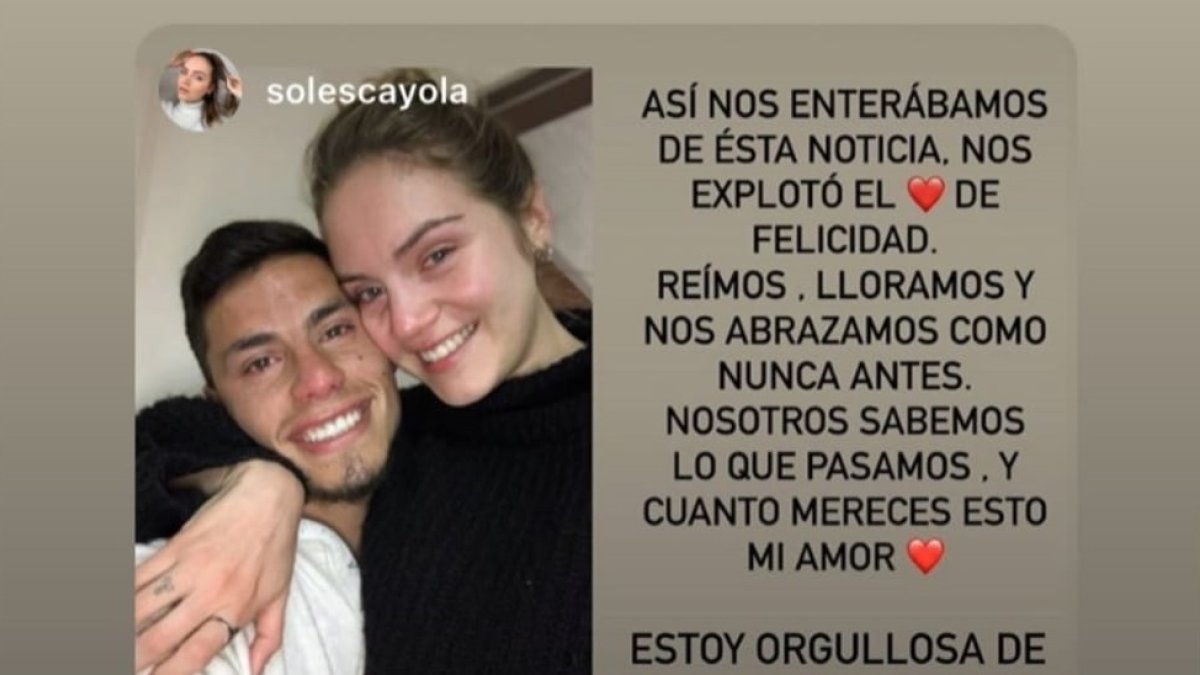 Lucas Robertone antes de viajar a Almería.