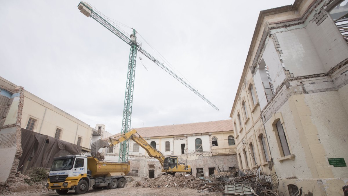Imagen de las actuaciones que se están realizando en el Hospital Provincial.