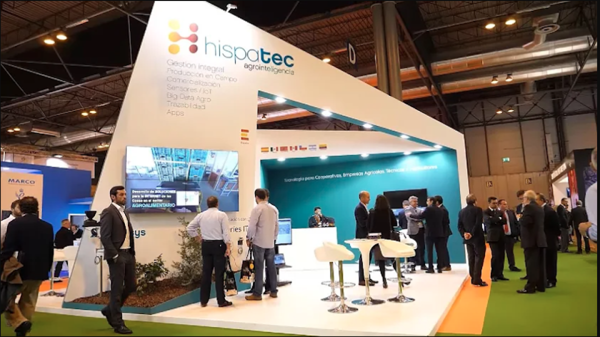 Stand de Hispatec durante una edición pasada de la feria.