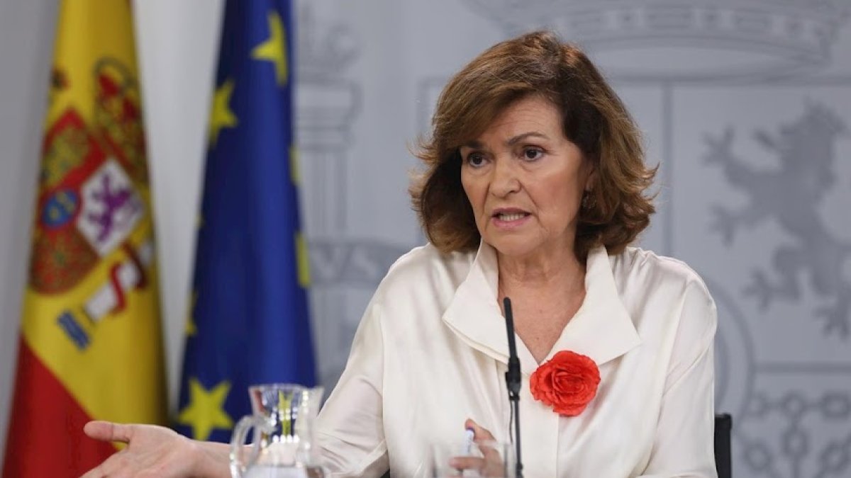 Carmen Calvo (en una imagen de archivo) ha presidido el consejo de ministros extraordinario.