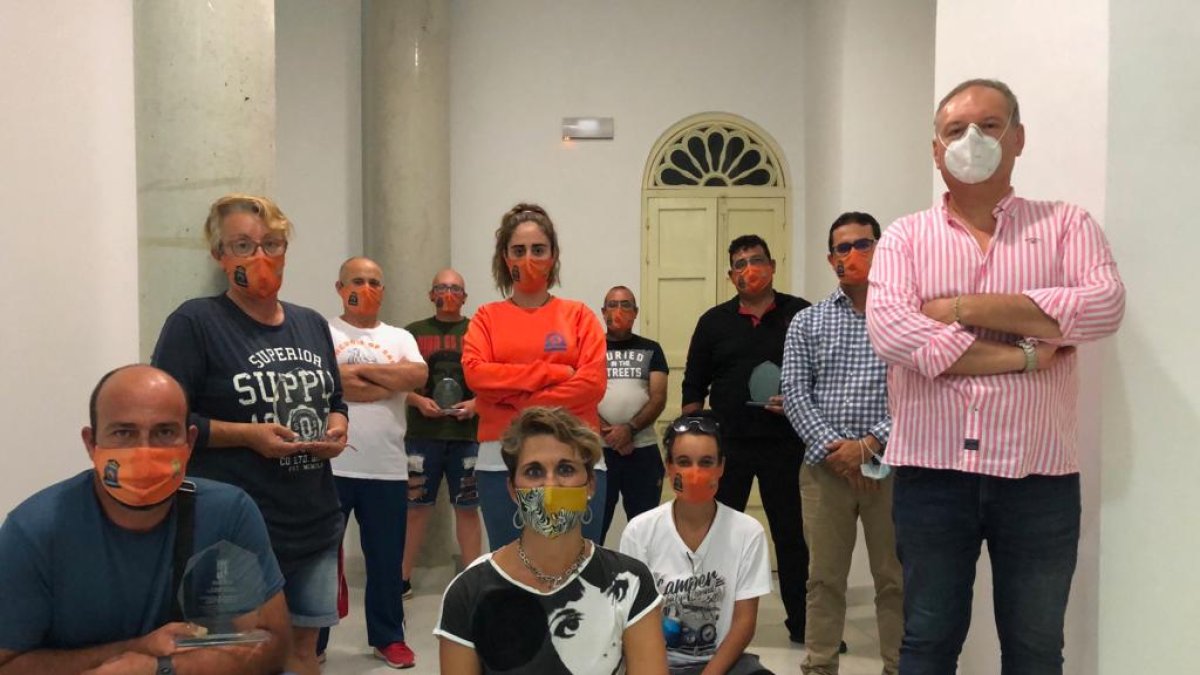 Voluntarios de la agrupación cuevana.