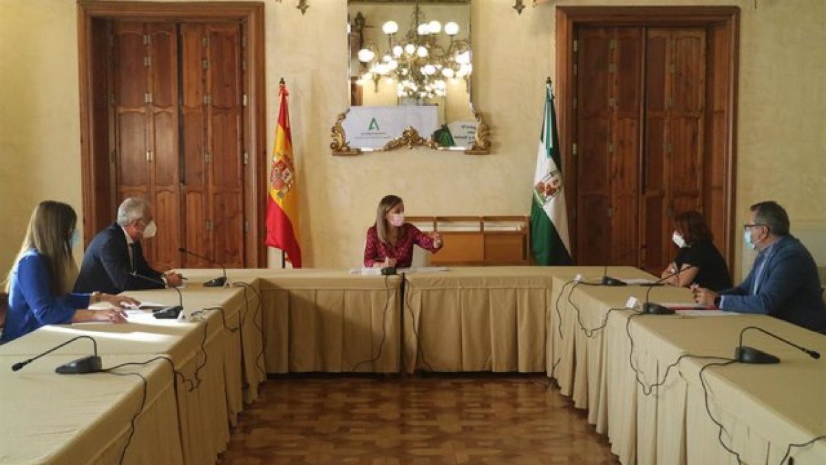 Reunión celebrada en Almería para explicar el plan de reactivación económica de Andalucía.