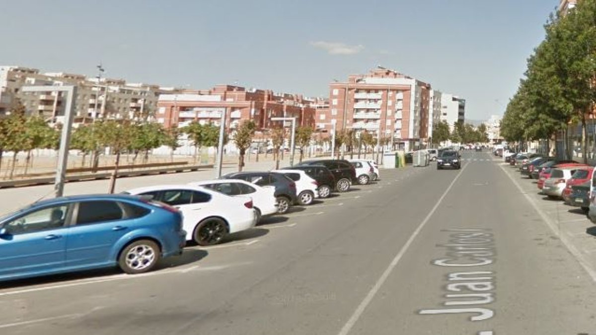 Captura de pantalla de Google Maps de la Avenida Juan Carlos I de Roquetas de Mar.