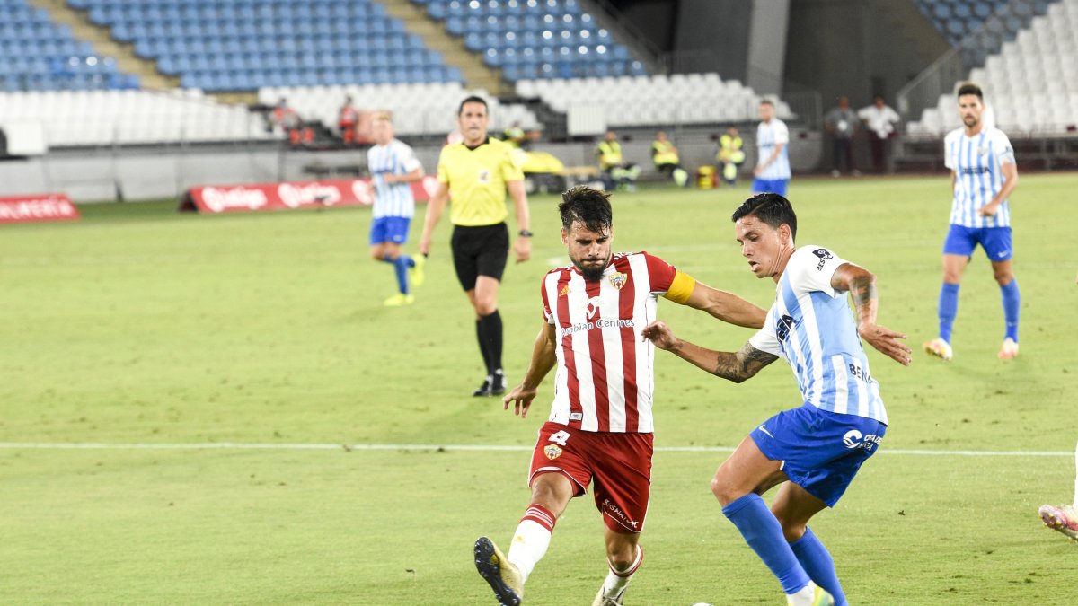 Romera en el partido ante el Málaga de la pasada temporada.