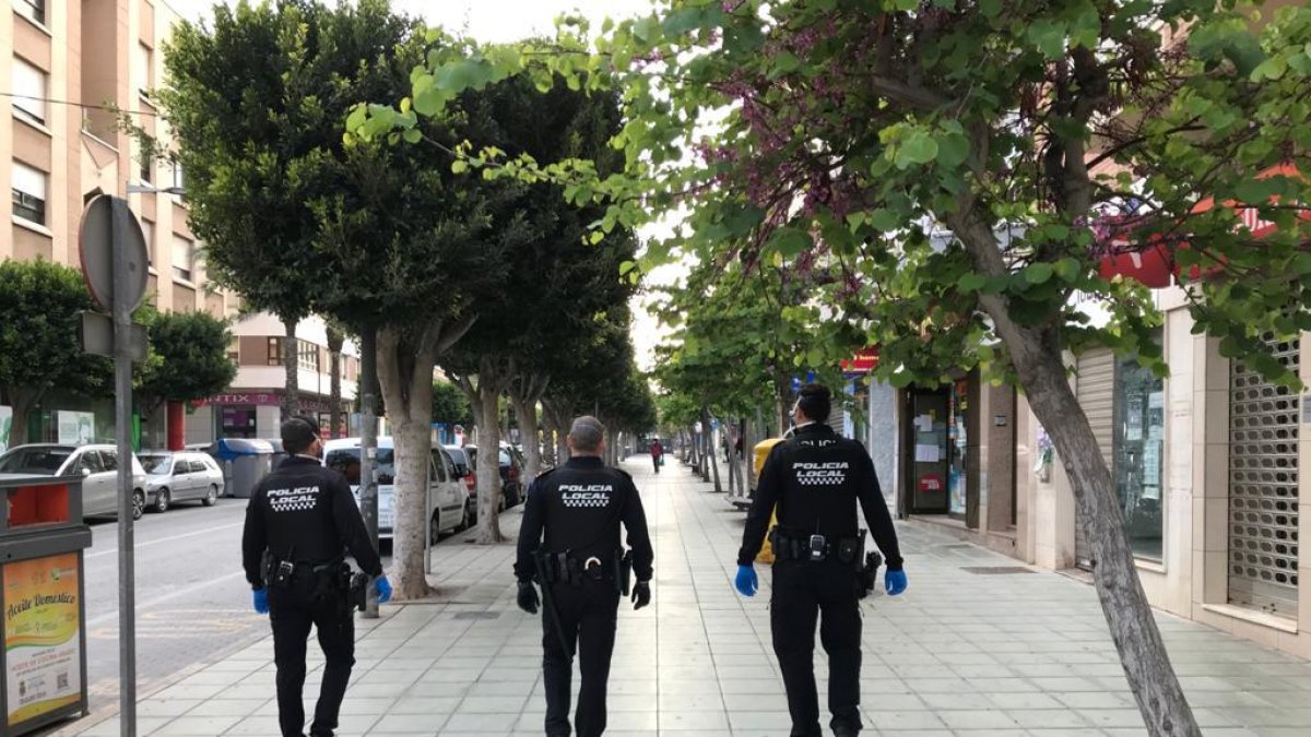 Policías locales en El Ejido.