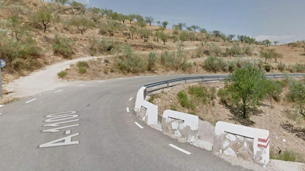 Carretera A-1100, donde ocurrió el accidente.