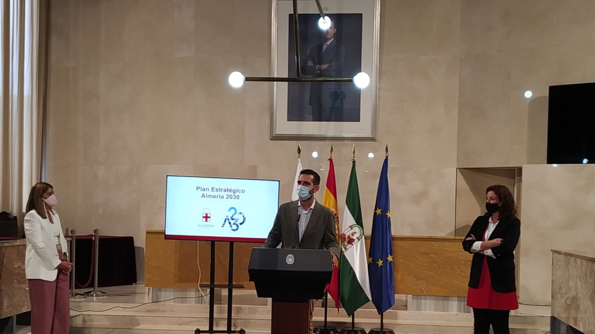 Presentación del plan estratégico en el salón de plenos esta misma mañana