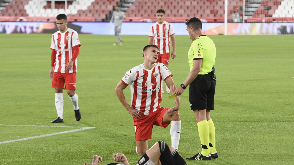 Maras en el partido ante el Cartagena.