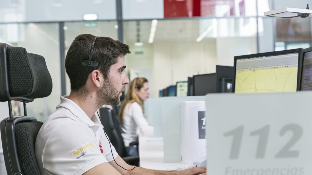 Imagen de archivo de un trabajador del 112.