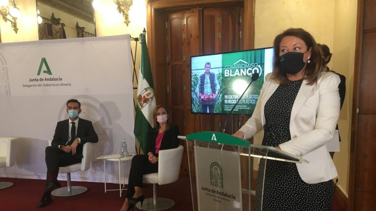 Carmen Crespo, consejera de Agricultura, durante su intervención