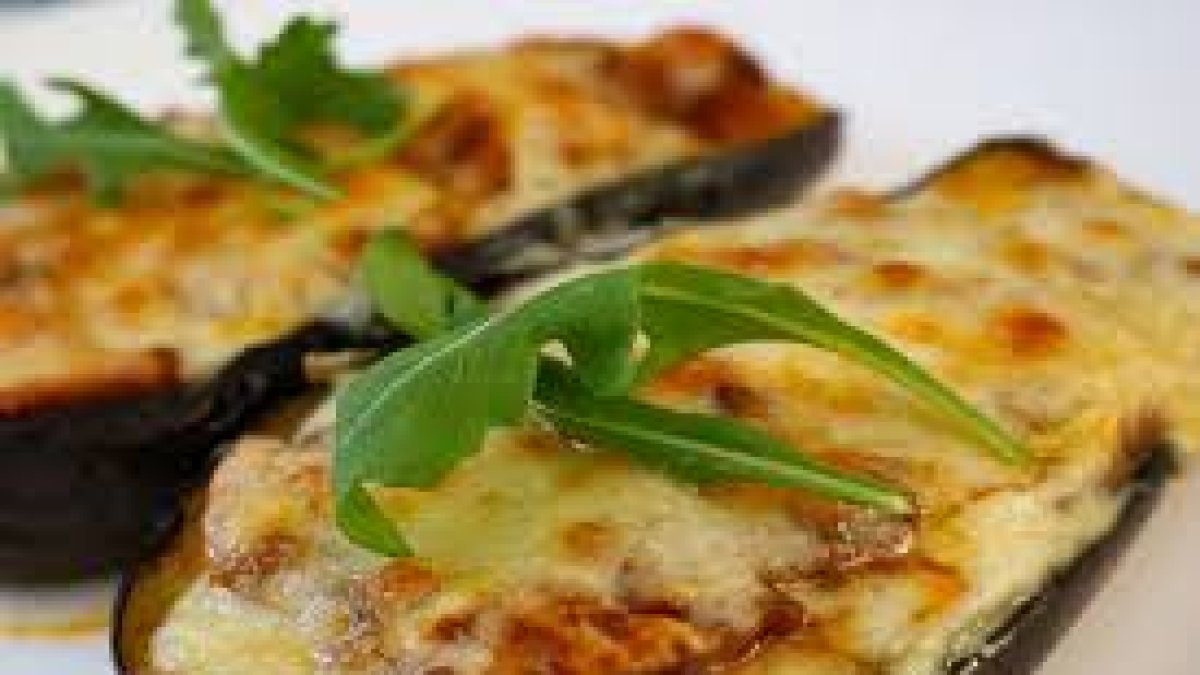 Las berenjenas rellenas, ideales para la cena.