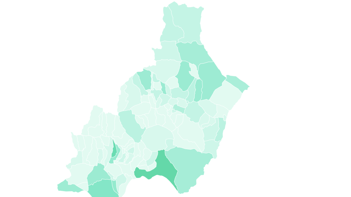 Imagen de archivo con un mapa de la provincia de Almería.
