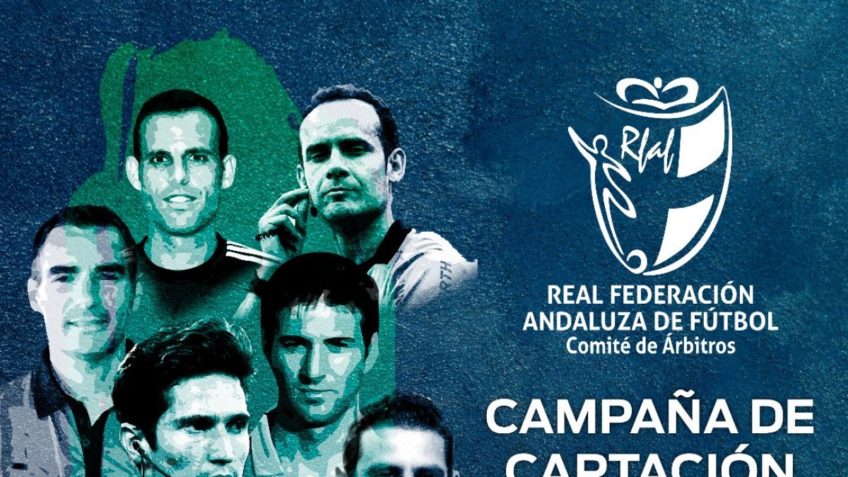 El cartel de la campaña de captación arbitral.