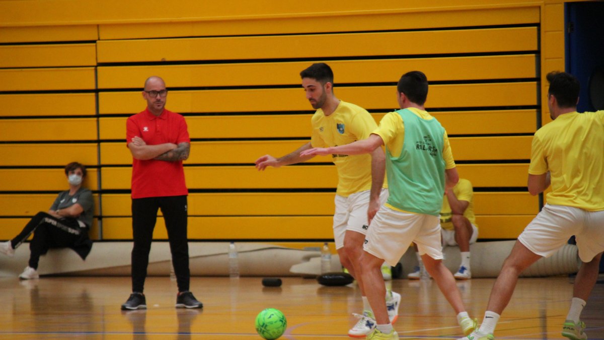 García Poveda durante el entrenamiento.