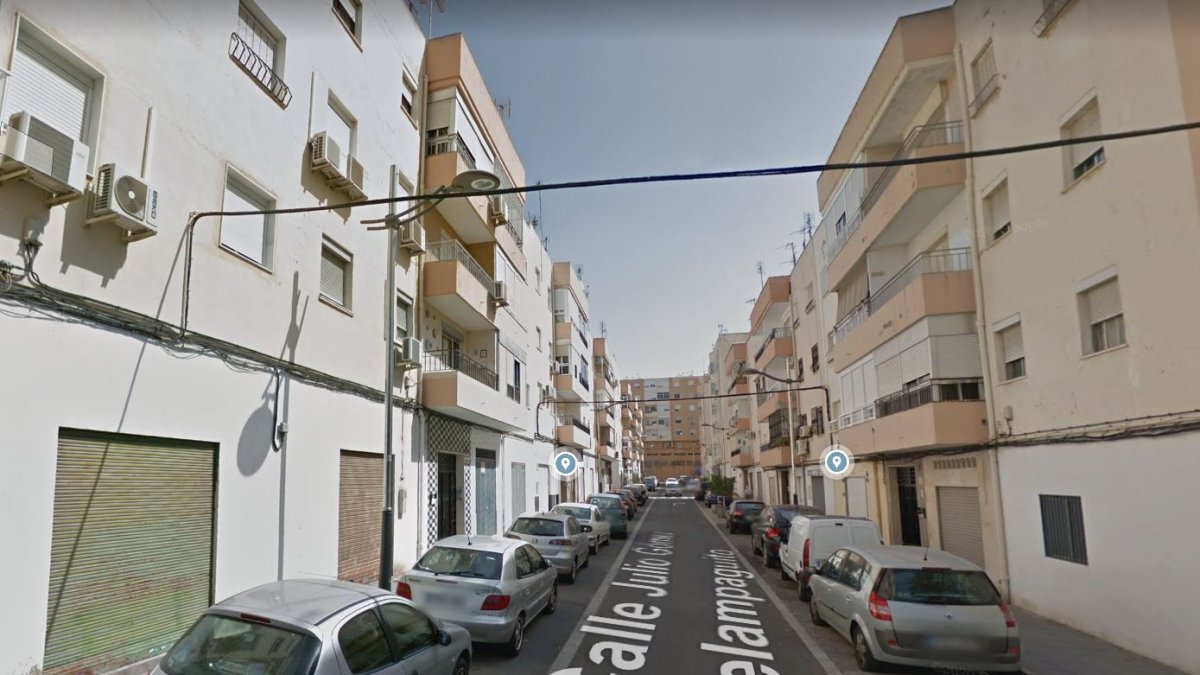 Calle Julio Gómez Relampaguito de Almería capital.