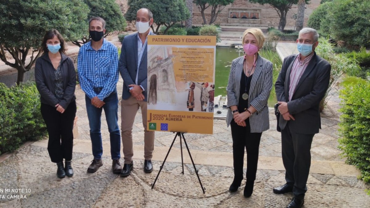 Presentación de las Jornadas Europeas de Patrimonio, con Eloísa Cabrera y Gema Embí Nájar.