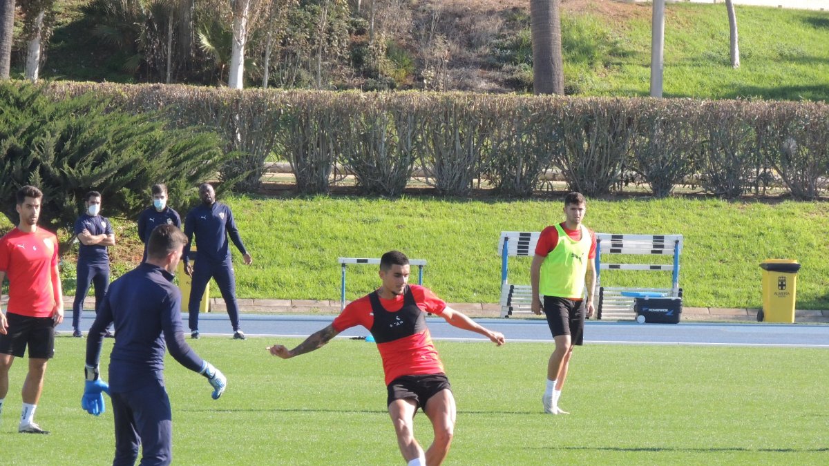 Chumi en el entrenamiento de este miércoles.