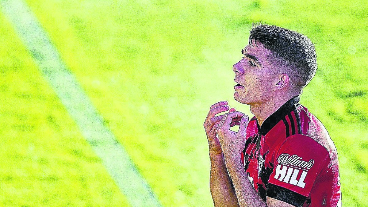 Víctor Gómez vive su primera temporada en Miranda de Ebro.