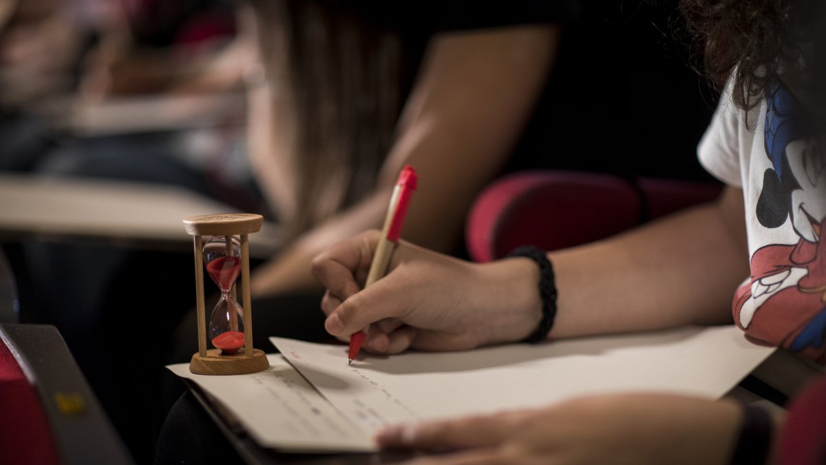 Una joven durante una de las pruebas del certamen.