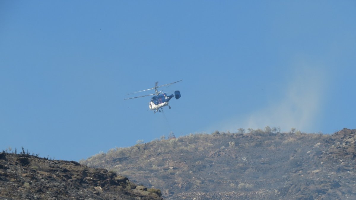 Imagen de la actuación en el incendio de este verano en Sierra Cabrera.