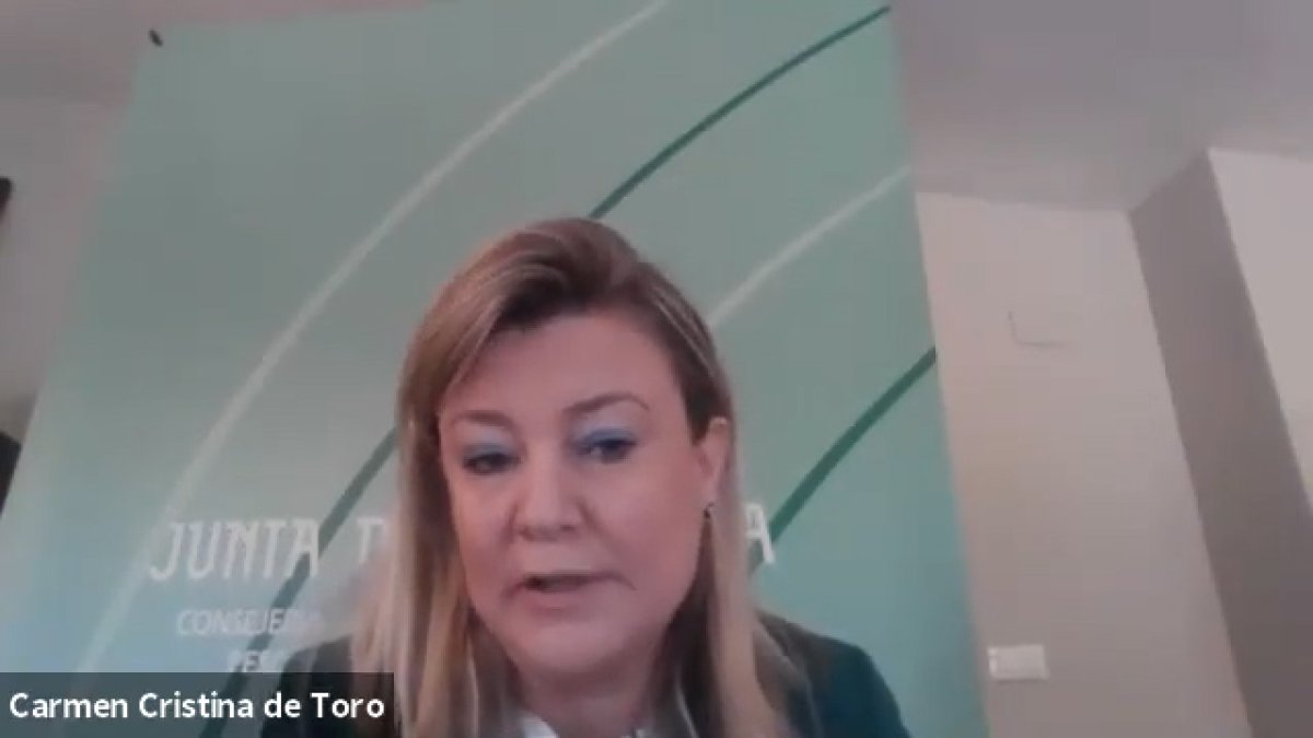 La ponente durante su intervención.