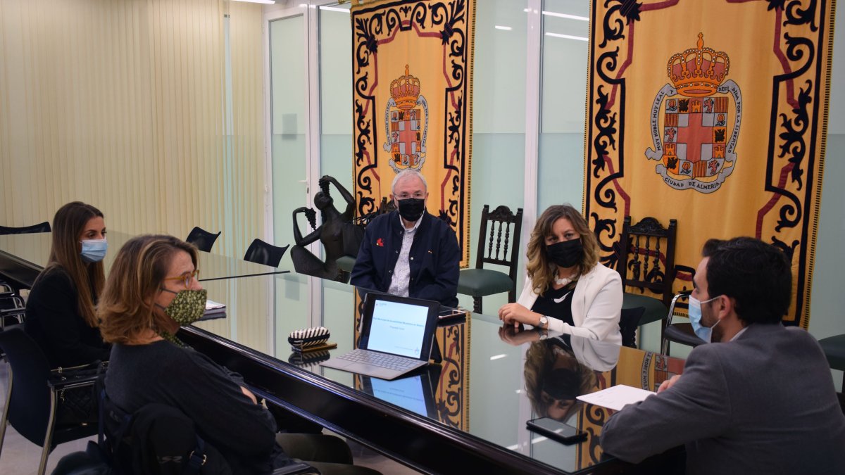 Un momento de la reunión en que se trató el plan de accesibilidad.