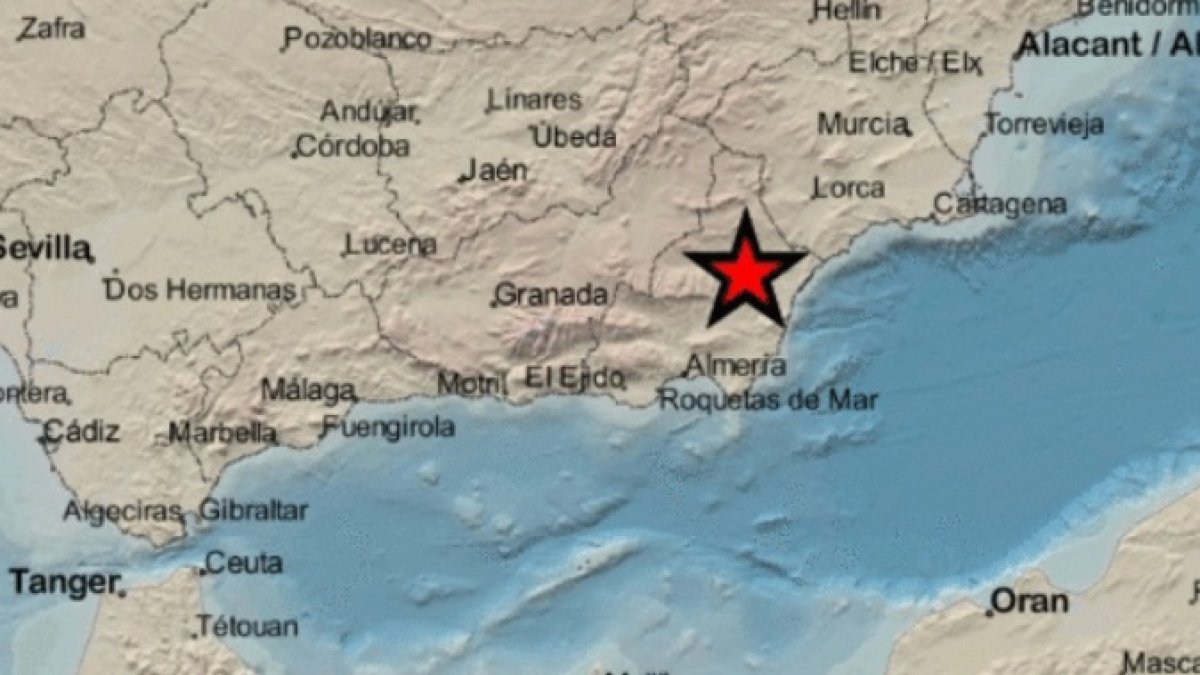 Lugar del epicentro según el IGN, en el municipio de Arboleas.