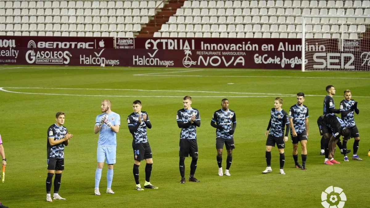 Los jugadores del Almería.