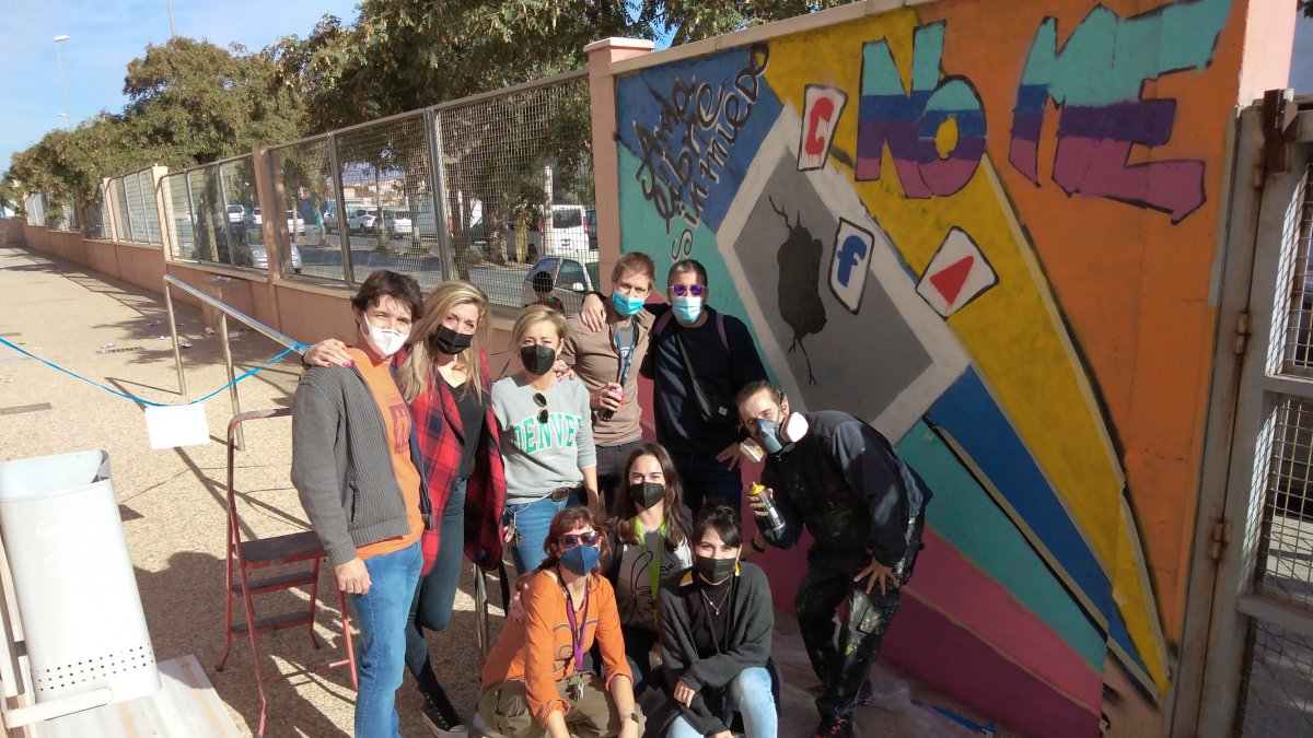 Alumnos y profesores del Instituto almeriense.