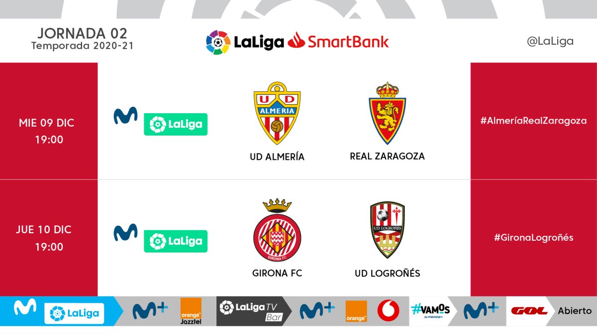 Almería y Zaragoza se enfrentarán el 9 de diciembre.