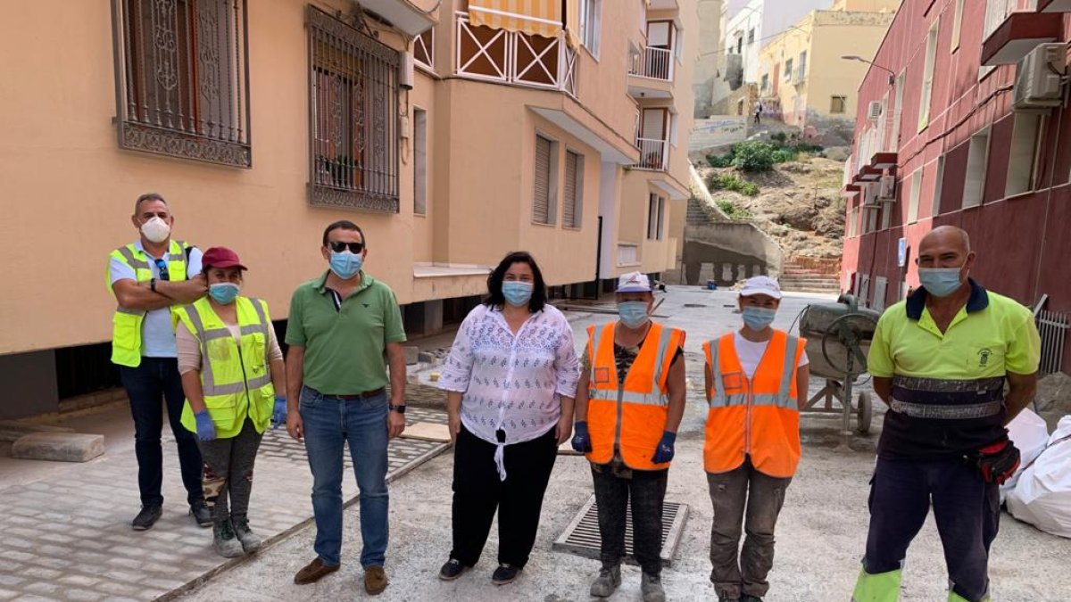 Visita a las obras del PFEA en Macael.