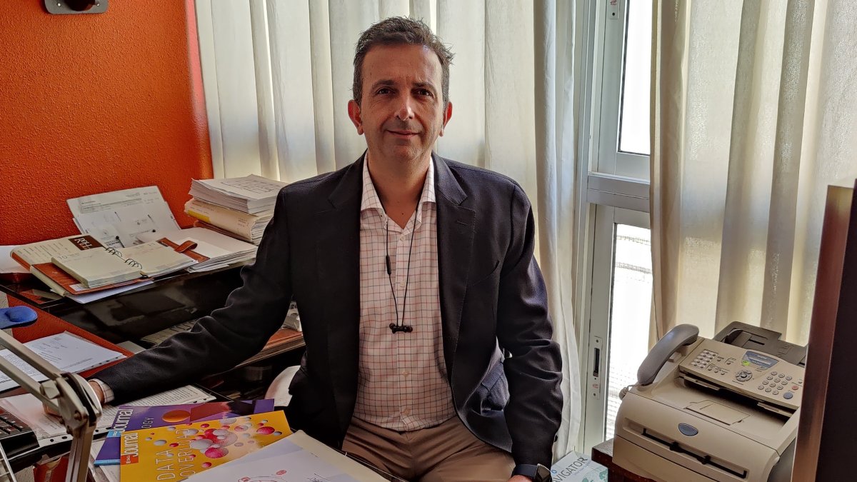 David López, en su trabajo.