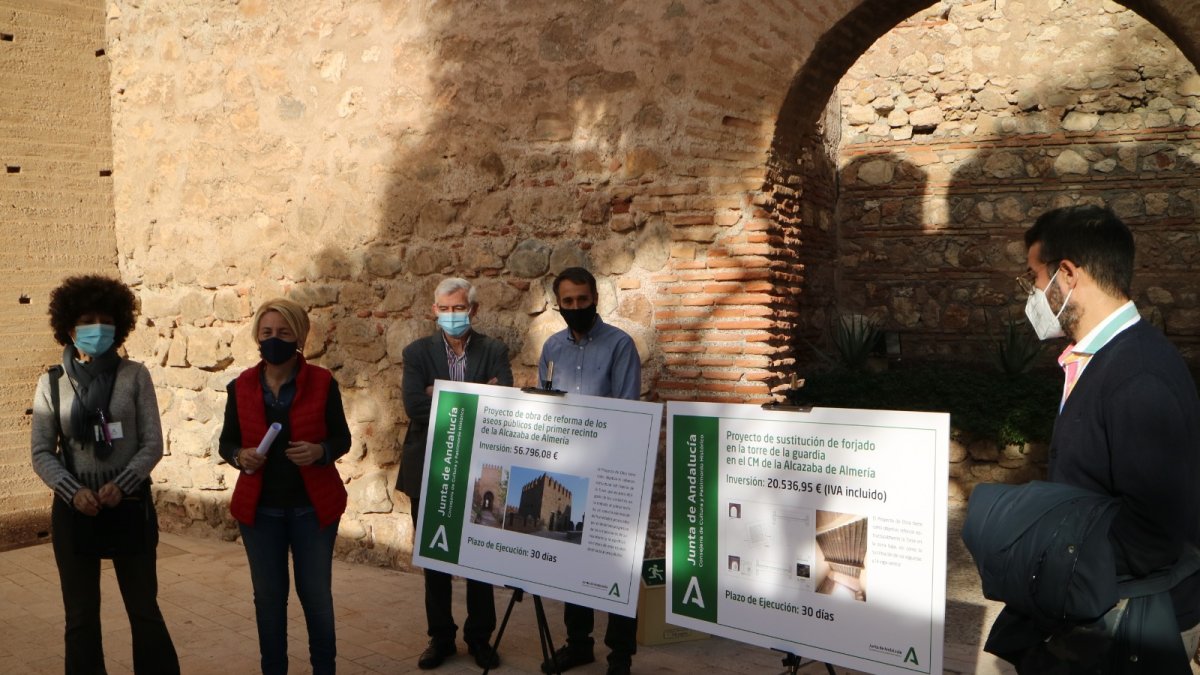Presentación de las nuevas actuaciones, esta mañana en la Alcazaba.