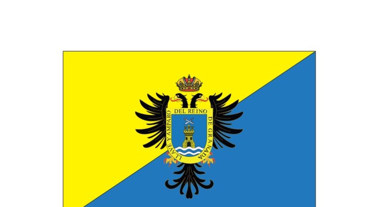 Bandera que se ha convertido en la primera abndera oficial de Mojácar.