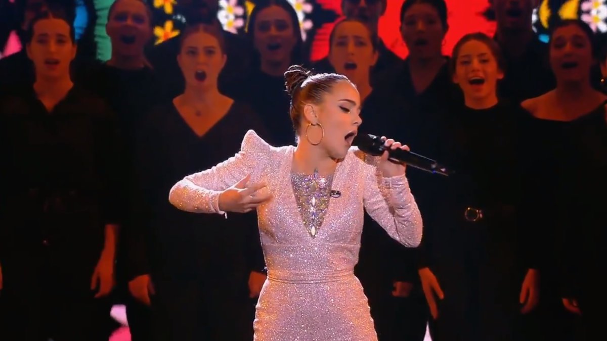 La joven pulpileña durante su actuación en la final.
