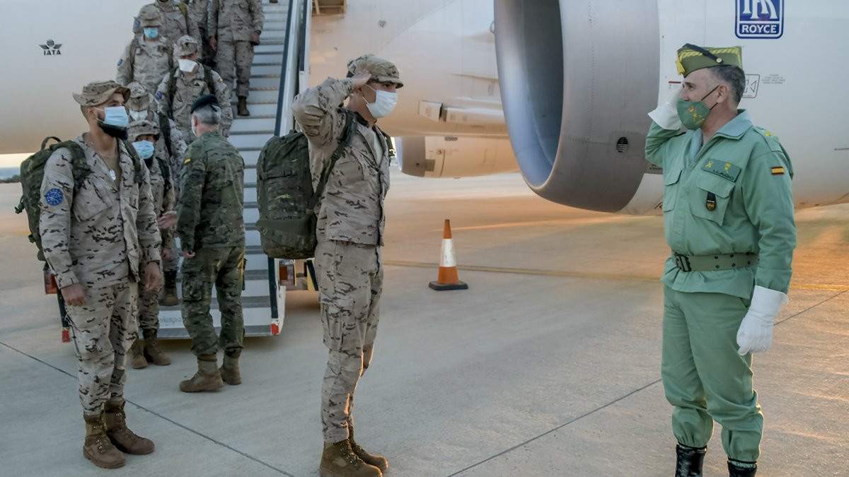 Llegada del contingente a Almería.