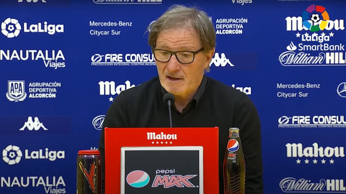 Juan Antonio Anquela después de perder 0-1 ante el Almería.