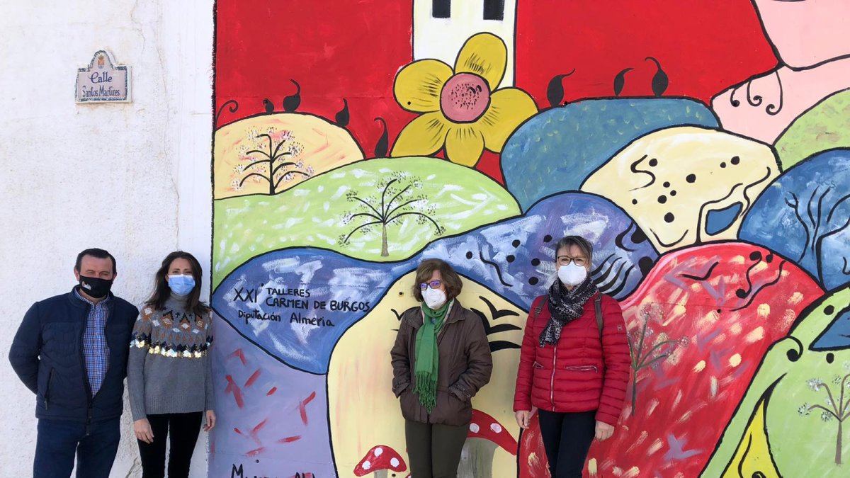 Visita al taller de pintura realizado en Abla.