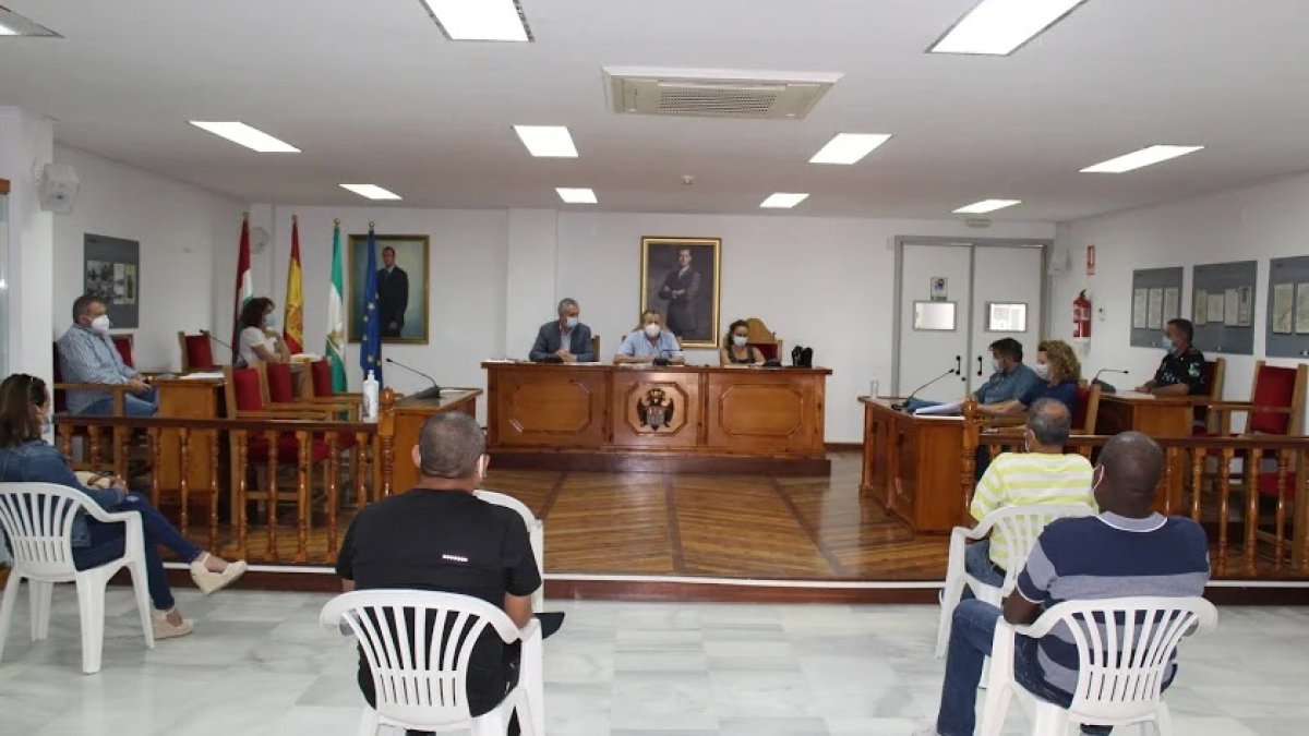 Imagen de archivo de un pleno presencial del Ayuntamiento de Albox.