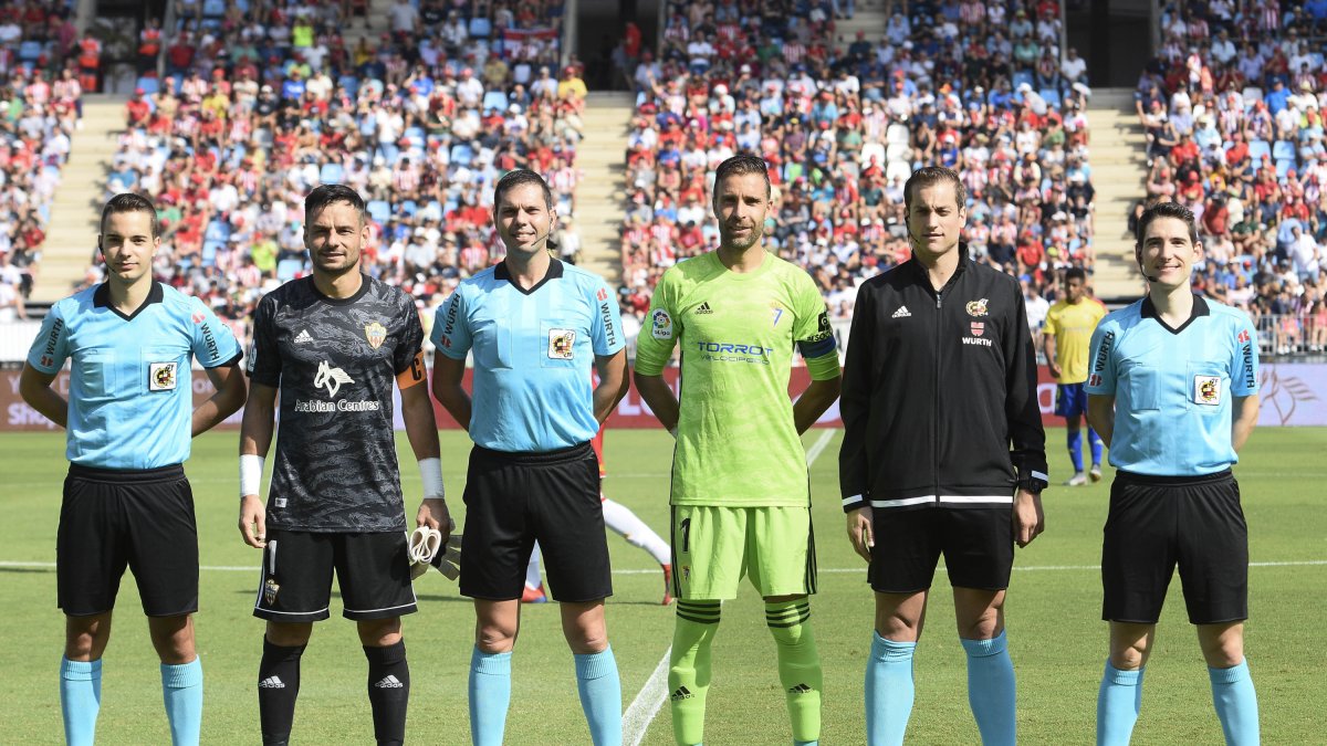Trujillo Suárez en el Almería-Cadiz del pasado campeonato.