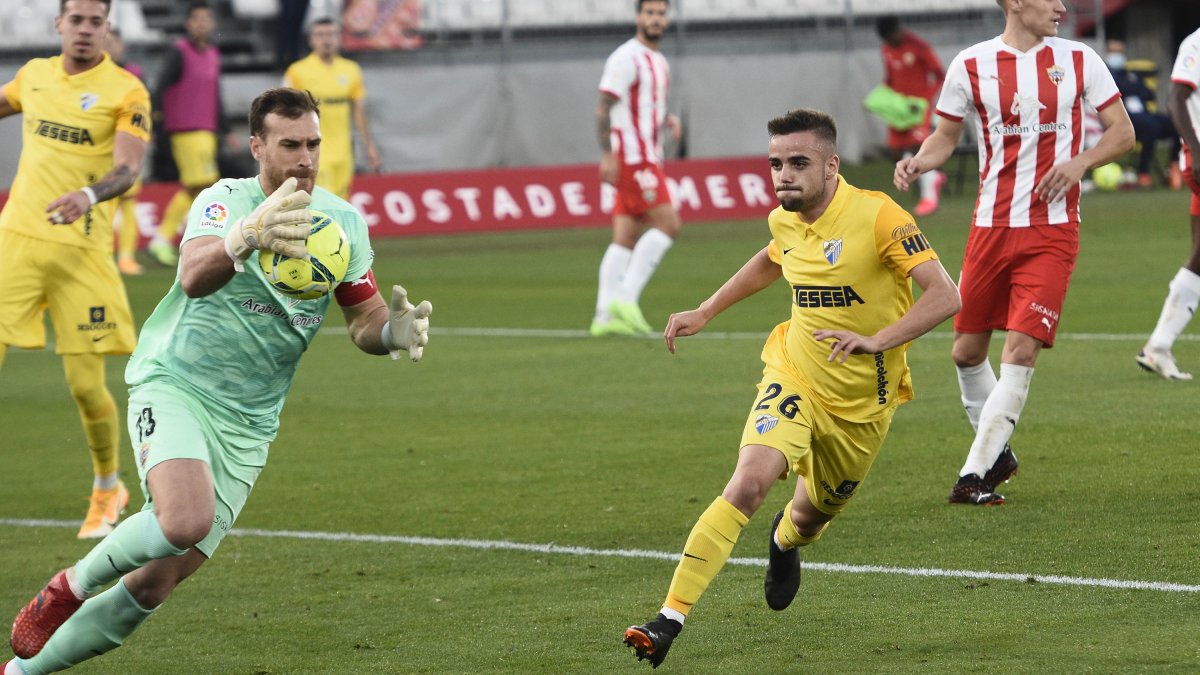 El portero Fernando estuvo sensacional en el partido ante el Málaga.