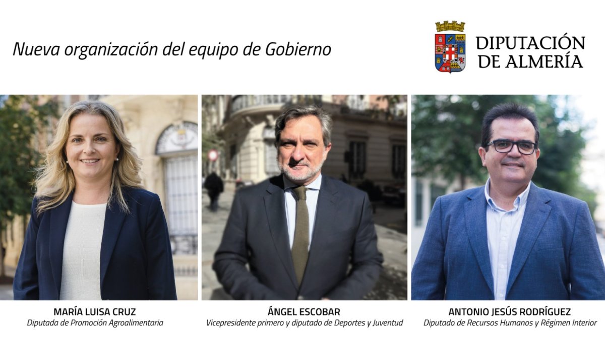 Los tres diputados que han cambiado de área y sus nuevas competencias.