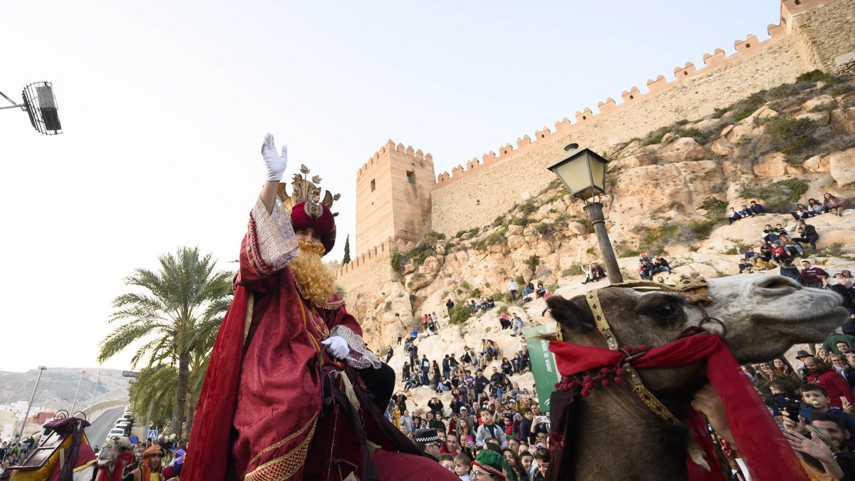 Los Reyes Magos, en su paso por Almería en enero de 2020.