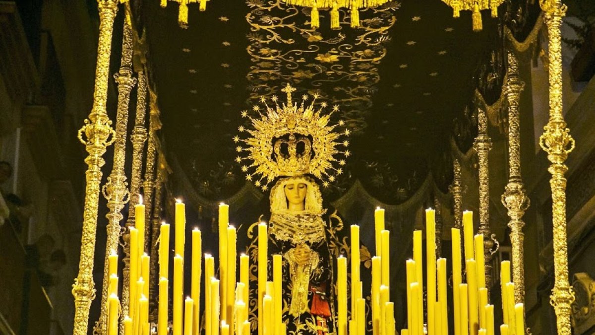 La Santísima Virgen del Consuelo, en un Jueves Santo pasado.